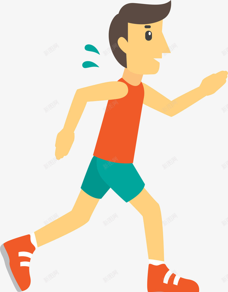 马拉松冒汗的男孩png免抠素材_新图网 https://ixintu.com 冒汗的男孩 奔跑 慢跑 跑步冒汗 跑步的男孩 额头冒汗 马拉松