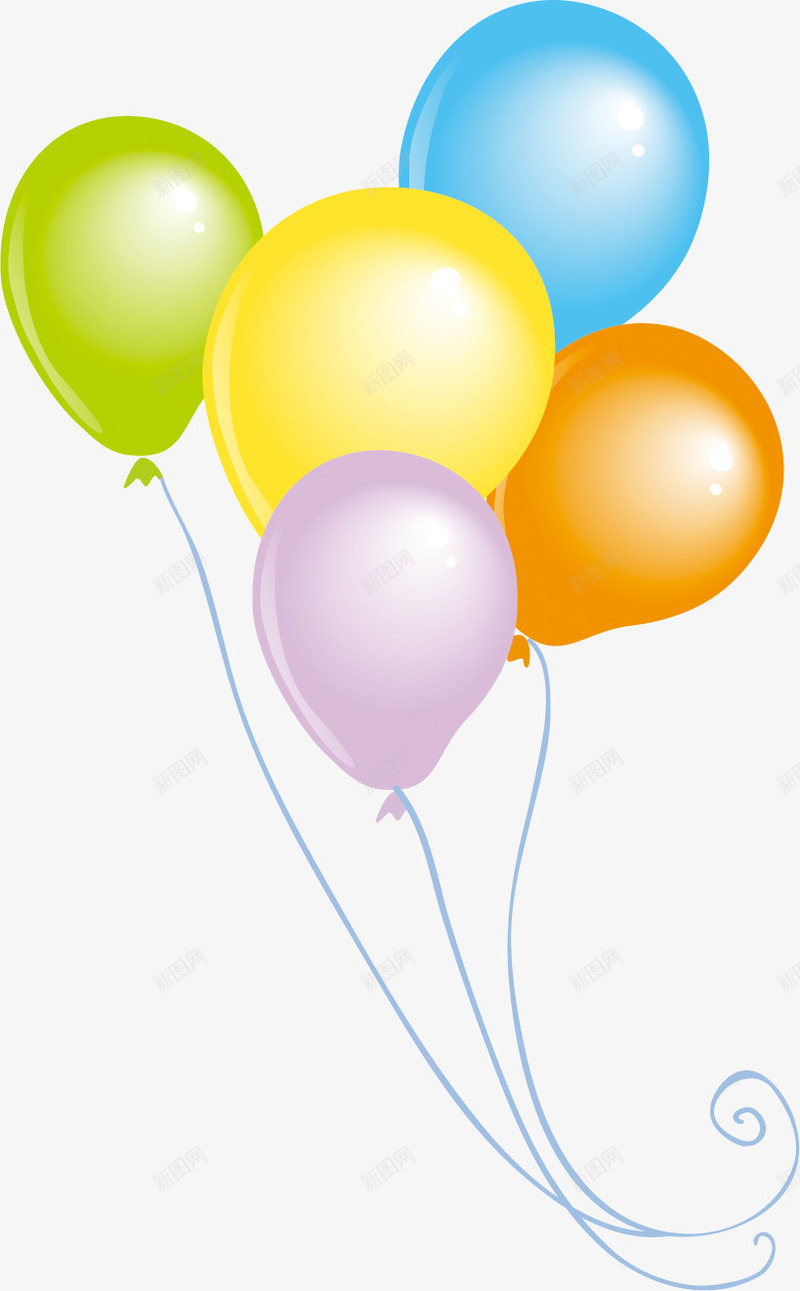彩色卡通气球六一儿童节主题png免抠素材_新图网 https://ixintu.com 主题 六一儿童节 卡通 彩色 五个 气球 气球墙 素材
