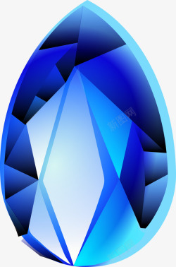 一颗蓝色宝石素材