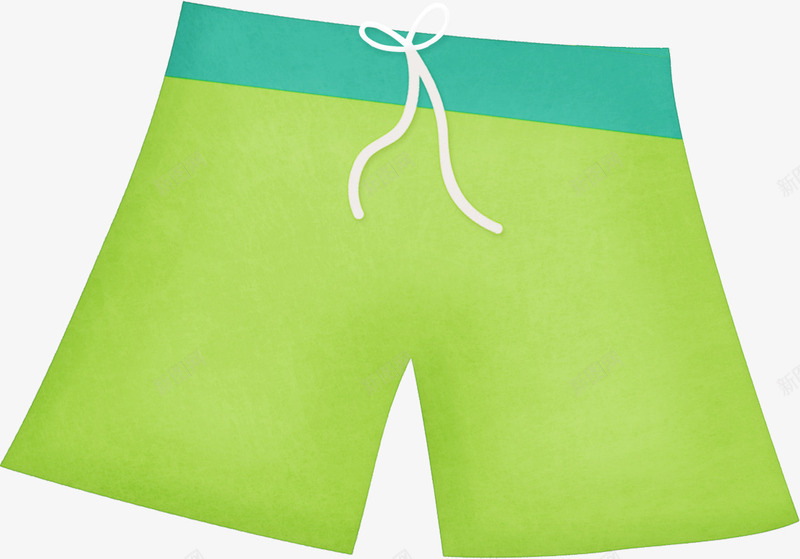 卡通短裤沙滩裤png免抠素材_新图网 https://ixintu.com 卡通 沙滩裤 短裤 绿色短裤