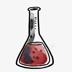 化学式笔实验瓶子高清图片