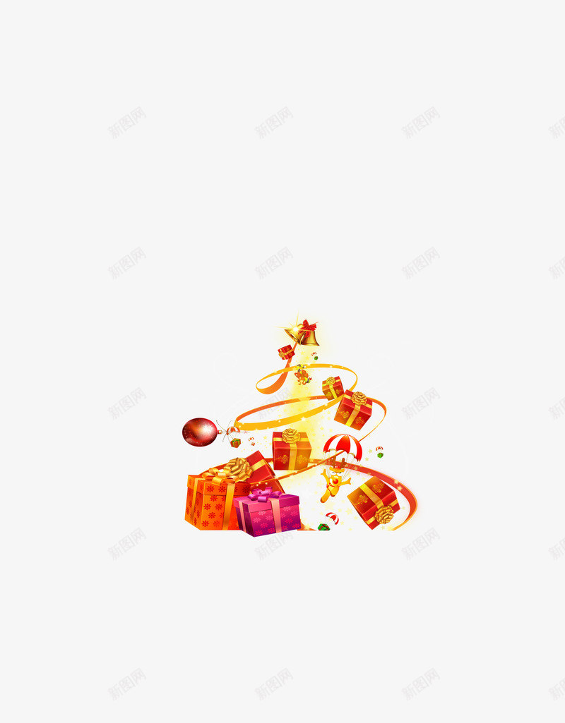 可爱卡通礼物装饰png免抠素材_新图网 https://ixintu.com 圣诞 年 新年 春节 鸡年