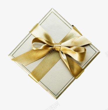 眼镜礼盒金色丝带包装好的礼盒背景