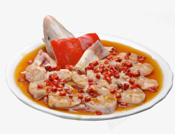 粤菜海鲜小米椒蒸长江鮰鱼高清图片