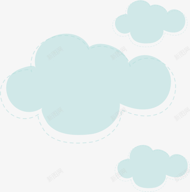 云朵png免抠素材_新图网 https://ixintu.com AI 云朵 儿童拍照背景 卡通 可爱 天空 底纹 手绘 线条 背景 蓝色