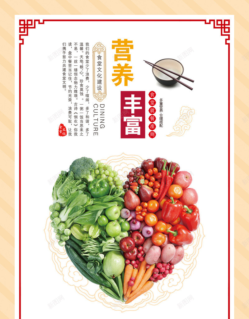 食堂文化5psd_新图网 https://ixintu.com PSD文件 营养丰富 蔬菜 食堂文化 食堂文化高清海报