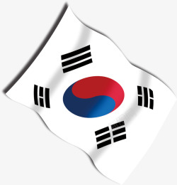 装饰图案扁平化韩国国旗素材
