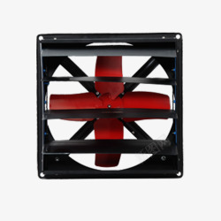 黑色框架红色扇叶排气扇素材