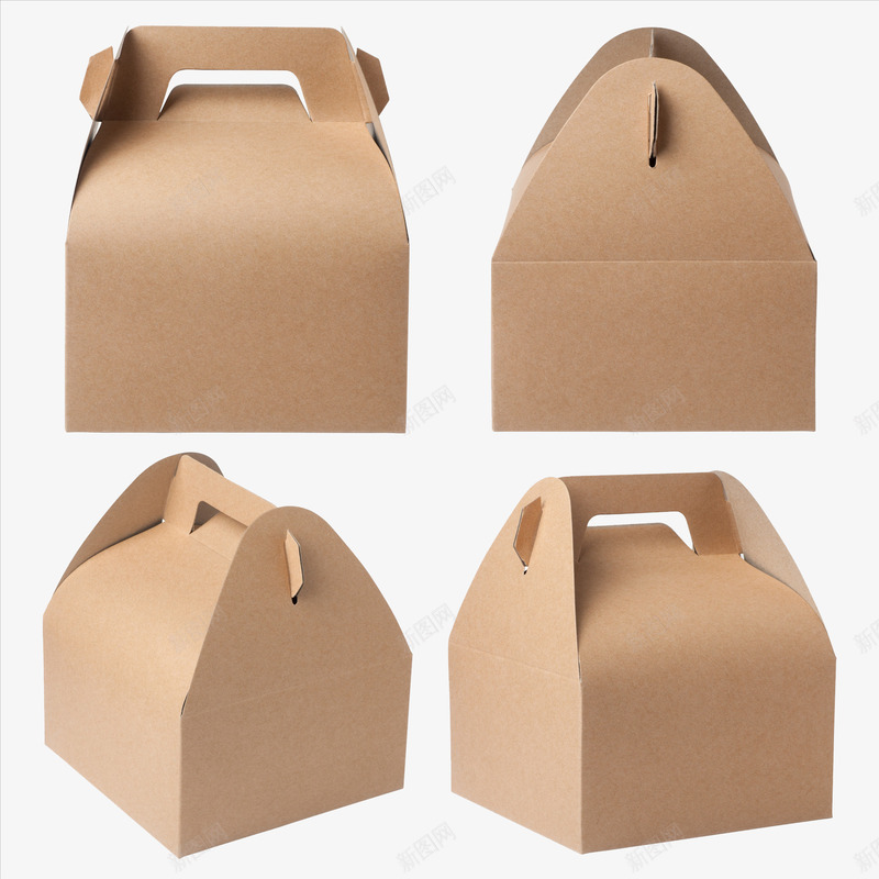 蛋糕纸盒png免抠素材_新图网 https://ixintu.com 再循环 实物 手提盒子 牛皮材质 牛皮纸纸盒 盒子 空 蛋糕纸盒
