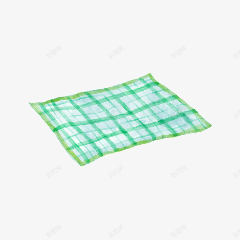 绿色的餐桌布png免抠素材_新图网 https://ixintu.com 布 日用 矢量布 绿色 餐桌布