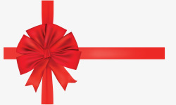 圣诞人物礼品红色丝带蝴蝶结高清图片