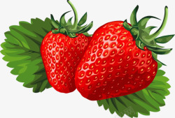 卡通版草莓清晰草莓素材