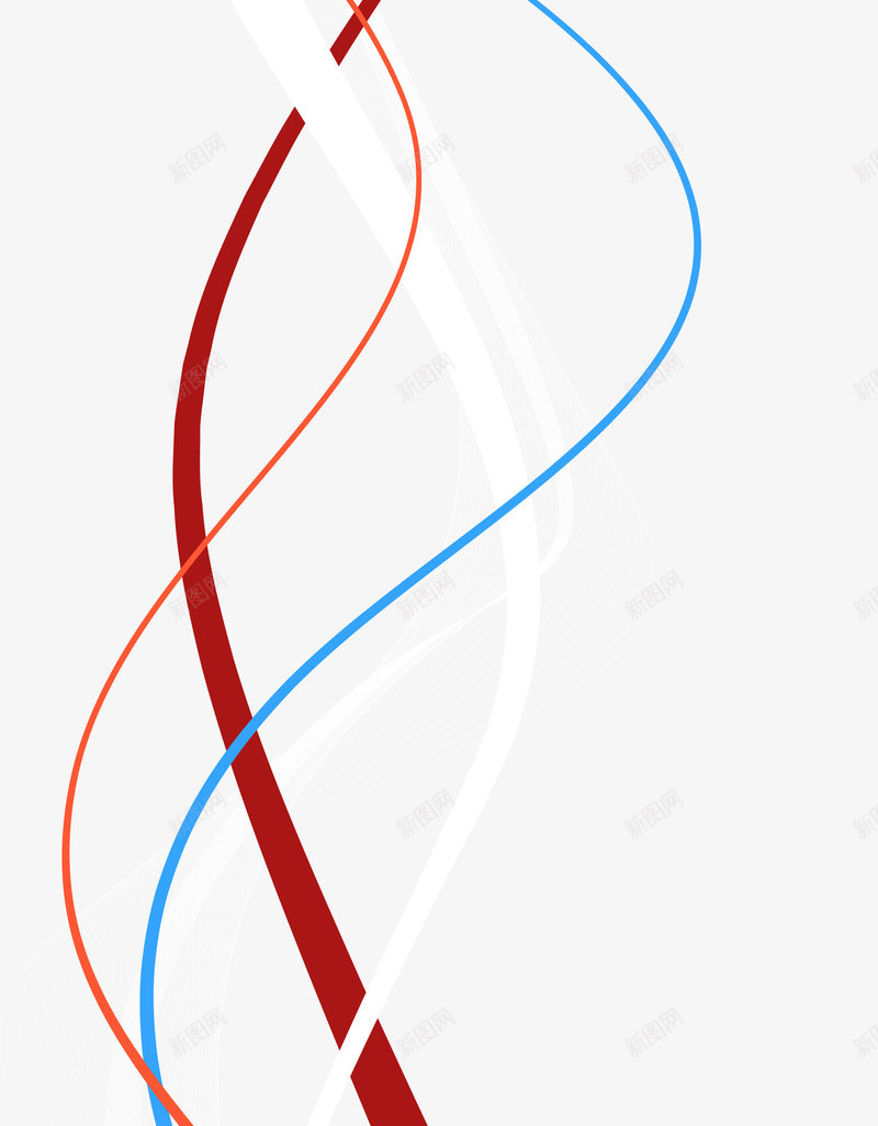 绚丽线条png免抠素材_新图网 https://ixintu.com 写意线条 动感 彩色线条 曲线 波浪线 科技感 线条