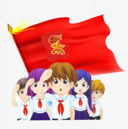 希望小学向红旗敬礼高清图片