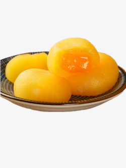 芒果味爆浆麻薯素材