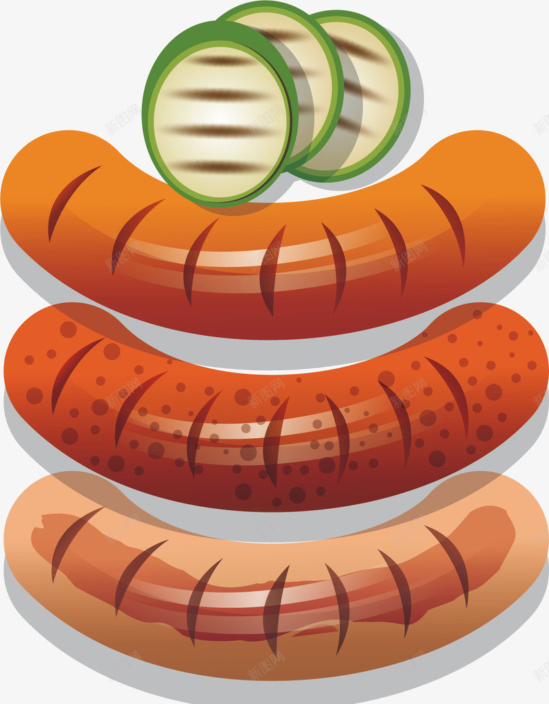麻辣香肠矢量图ai免抠素材_新图网 https://ixintu.com 中华美食 传统美食 卡通美食 古代美食 手绘美食 特色美食 麻辣香肠 矢量图