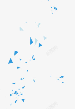 蓝色漂浮物蓝色三角形漂浮物高清图片