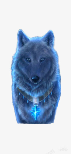 狼LOGO蓝色狼头高清图片