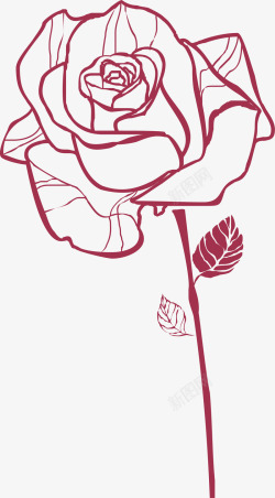 花朵logo设计紫玫瑰花图标高清图片
