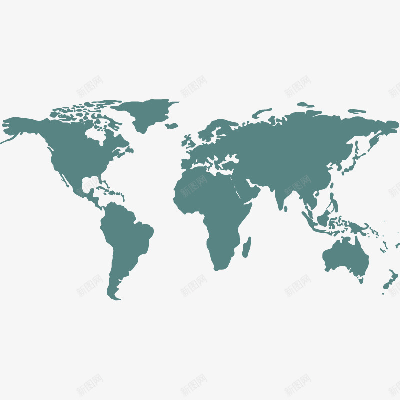 世界平面地图png免抠素材_新图网 https://ixintu.com 地图 平面 扁平