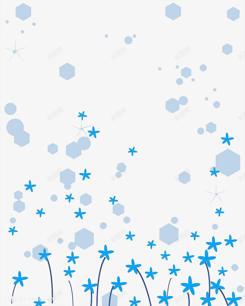 浅蓝色星星点点背景装饰图png免抠素材_新图网 https://ixintu.com 星星 背景 蓝色 随性