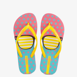 夏夹脚防滑平底沙滩鞋3D不对称粉色人字拖鞋高清图片