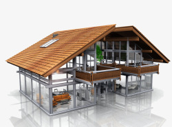 木屋模型房屋模型高清图片