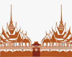 泰国手绘房子素材