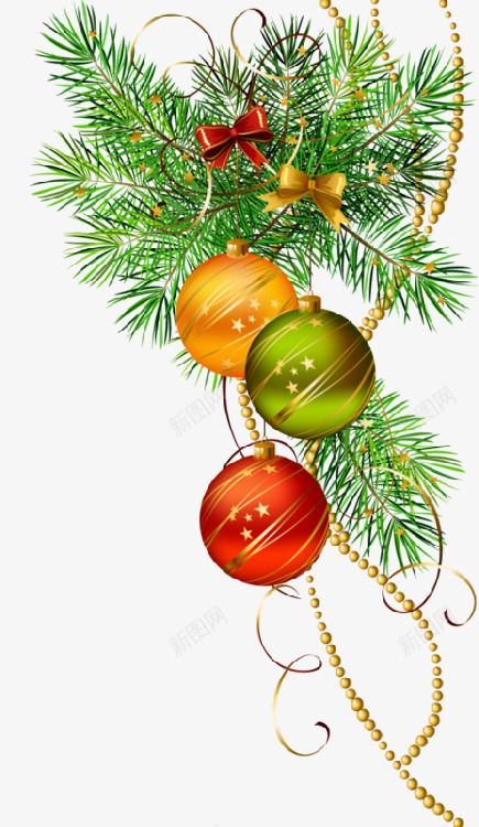圣诞节png免抠素材_新图网 https://ixintu.com 丝带 圣诞彩球 圣诞树 圣诞节 礼盒