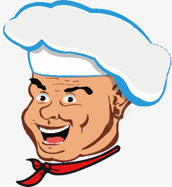 胖胖的厨子开心的厨师高清图片
