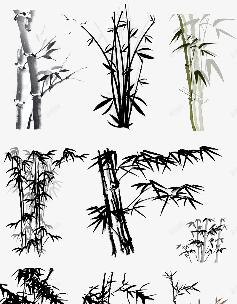 涂鸦植物黑色竹子png免抠素材_新图网 https://ixintu.com 植物 涂鸦 涂鸦主题 竹子 黑色
