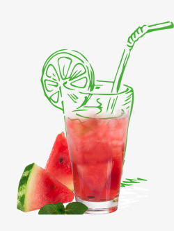 夏季夏天新鲜水果汁柠檬西瓜汁海报高清图片