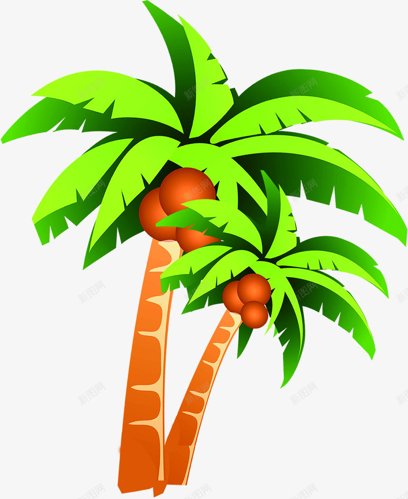 绿色植物沙滩海边椰子树png免抠素材_新图网 https://ixintu.com 椰子树 沙滩 海边 绿色植物