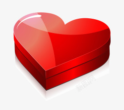 红色爱心的礼物盒子素材