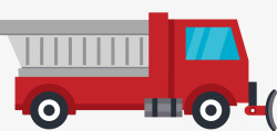 柴油车红色柴油卡通铲雪车矢量图高清图片