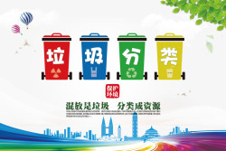 分类垃圾分类垃圾桶元素高清图片