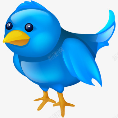 鸟标志社会社会化媒体鸣叫推特免图标图标