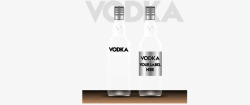 伏特透明伏特加酒瓶矢量图高清图片