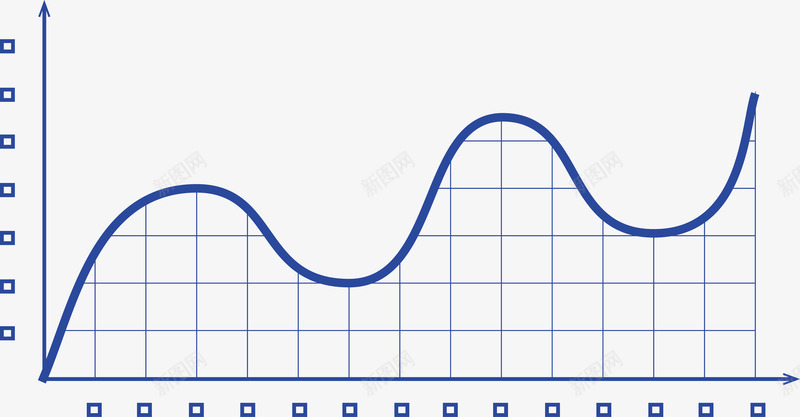 曲线走势png免抠素材_新图网 https://ixintu.com 商务 图表 折线 曲线图 矢量股票走势图 线条 股票 股票曲线图 蓝色 走势图