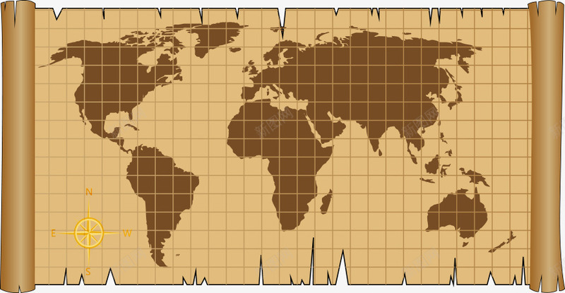 世界地图卷轴png免抠素材_新图网 https://ixintu.com 世界地图 卡通卷轴 卷轴 矢量卷轴 羊皮纸卷轴