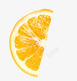 橙子装饰黄色美味橘子片高清图片