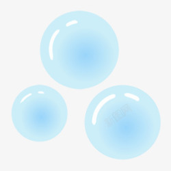 气泡蓝色气泡透明泡泡装饰素材