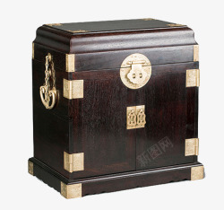 木头首饰盒紫檀木化妆盒首饰盒高清图片