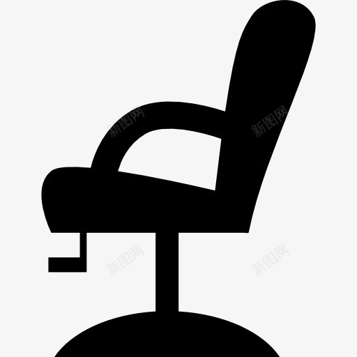 椅子的侧面轮廓图标png_新图网 https://ixintu.com 侧面 剪影 办公 坐着 家具 工具 工具和用具 椅子