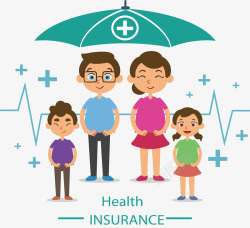 保险宣传全家人的健康保险高清图片