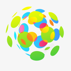 彩色缤纷球形创意图案素材