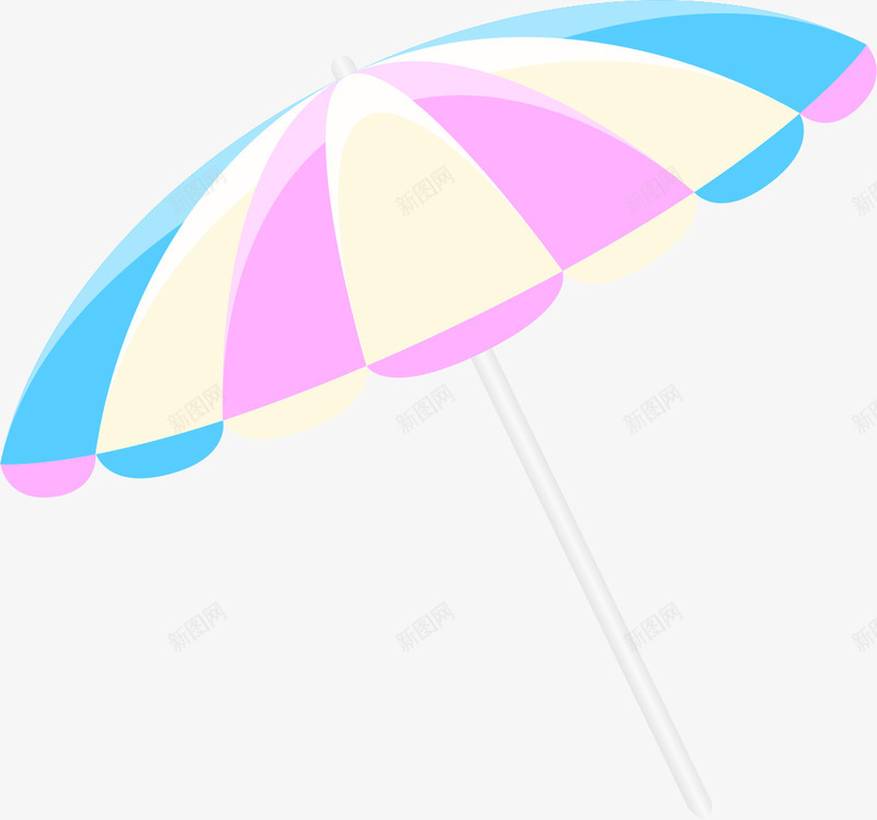 卡通沙滩大型遮阳伞装饰图案png免抠素材_新图网 https://ixintu.com 卡通 大型 沙滩 装饰图案 遮阳伞