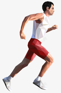 跑步男子抽象跑步男子高清图片