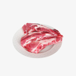 猪肉猪面肉产品实物生鲜猪肋排一盘高清图片