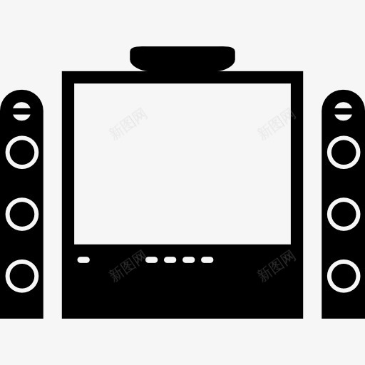 家庭影院图标png_新图网 https://ixintu.com 工具和用具 电视 电视屏幕 电视监控 监控屏幕 音箱